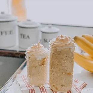 Homemade banana pudding jars!