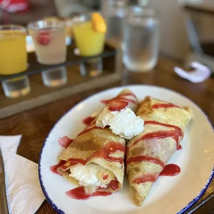 Strawberry crepe