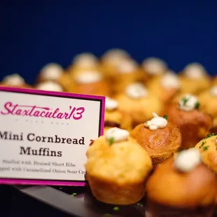 Mini cornbread stuffed pulled pork muffins!