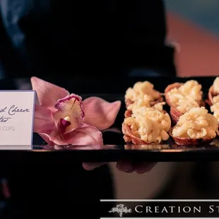 One of our staples ... mac and cheese in bacon cups!