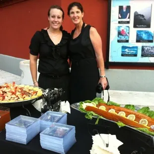 Stationary Displays of Smoked Salmon and Citrus Marinated Shrimp