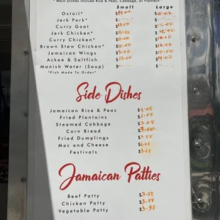 Delicious menu