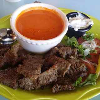 Roasted Red Pepper Soup with Gouda Cheese Soup