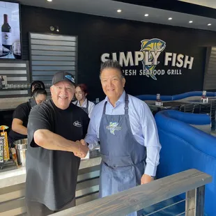 Our first customer at Simplyfish Seafood Sergio Feinstein host of Angler Chronicles Tv/Radio