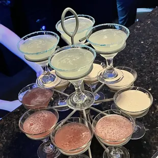 Top: Lemon Drop Bottom Left: Sextini  Bottom Right: Caramel Macchiato