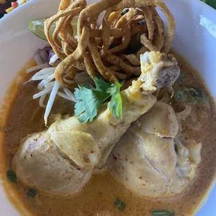 Khao soi chicken.