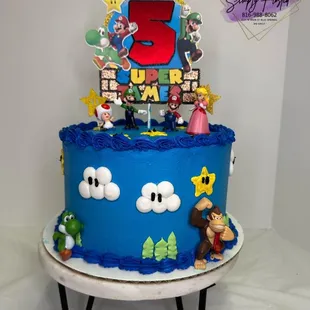 a super mario birthday cake