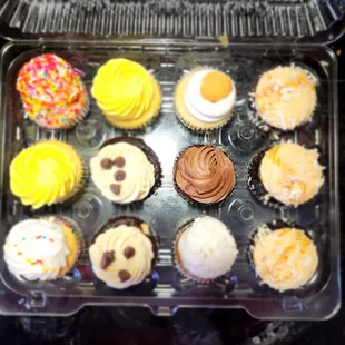 Assorted flavored cupcakes