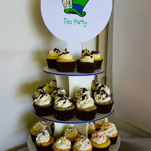 A wondrous assortment of cupcakes for our mad tea party. Jenny is so easy to work with. Its my second order with her; she&apos;s great!