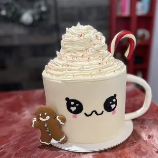 The holidays are approaching!!  Our imagination is endlessly.  Our White Chocolate Peppermint cake will make your dessert table pop!