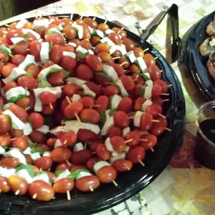 The Caprese on a toothpick with balsamic glaze was great.