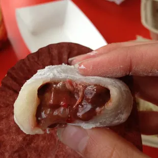 Fresh Strawberry and Chocolate Mochi (seasonal) even better than blueberry