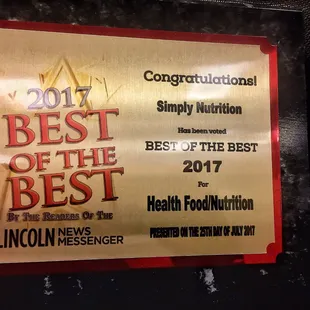 Voted Best of the Best 2016 &amp; 2017