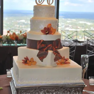 a three - tiered wedding cake
