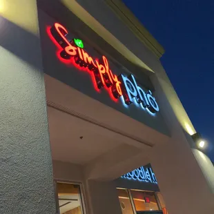 a neon sign