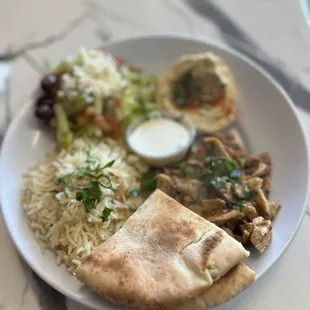 Chicken shawarma plate