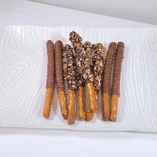 Chocolate-covered pretzels are a delicious way to add a sweet and salty element to your event. These can be customized just for you.