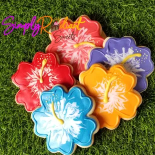 Hand-Designed Hibiscus Sugar Cookies.