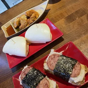 Musubi, Bao, Gyoza