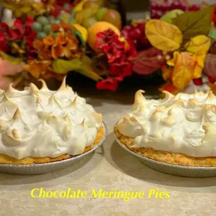 Chocolate Meringue Pies $20