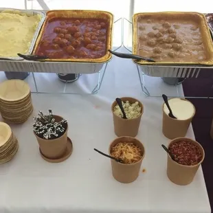 Meatball bar at Say I Do Fishers Bridal Show