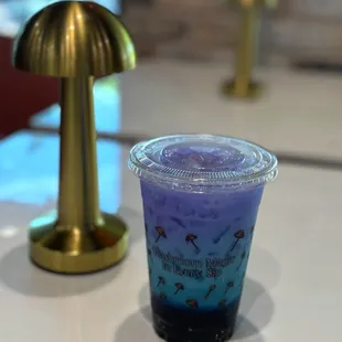 Butterfly pea tea boba