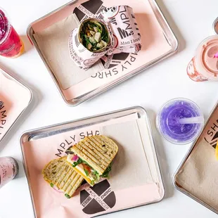 Cute Chick wrap (vegetarian), Maple Dijon Chicken Sandwich, Portobello Road Wrap, Mushroom Melt