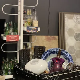 They give you a bucket of items to smash