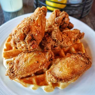 Chicken and waffles