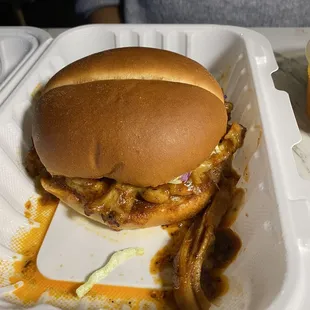 BBQ chicken sandwich