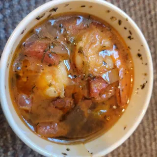 Shrimp and Grits with Cornbread