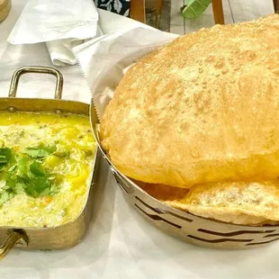 Puri with potato curry