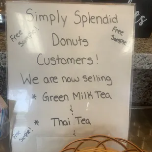 a sign for customers