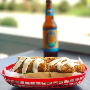 Crab cake sandwich &amp; a Bells Oberon Pale Ale