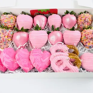 Strawberries/ heart cake pops/ pretzels/ Oreos dipped in chocolate and delicious for any occasion