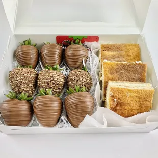 a variety of chocolate covered strawberries