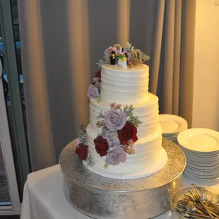 a wedding cake on a table