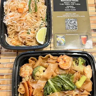 Shrimp Pad Thai and Shrimp Pad Se Ew - September 2022