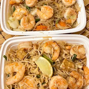 Shrimp Pancit and Shrimp Pad Thai DELICIOUS - August 2022