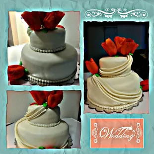 2 tier wedding cake