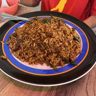 Basil fried rice with beef