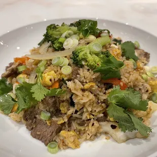 Basil fried rice with steak. Best fried rice ever. Loved it. Should try at least once.