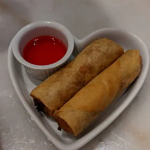 Vegetarian spring rolls were very good.