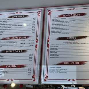 sushi and sashimi, menu
