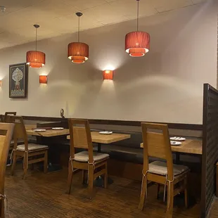 interior, sushi and sashimi