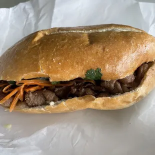 Char-grilled pork banh mi