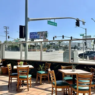 Outdoor patio seating