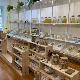 Bring your container from home and refill your shampoo, detergent, soap, etc.