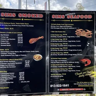 sushi and sashimi, menu