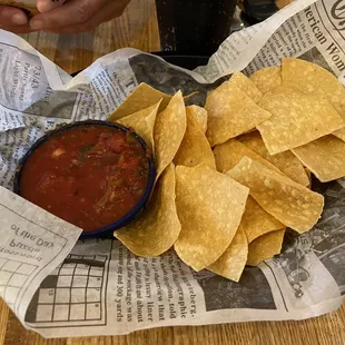Complimentary Salsa and chips
